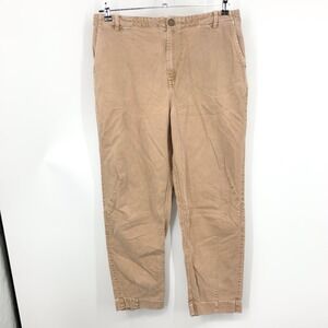 ROOTS Women Size 12 Large Pants Straight Leg Chinos Khakis Sunwashed Pink